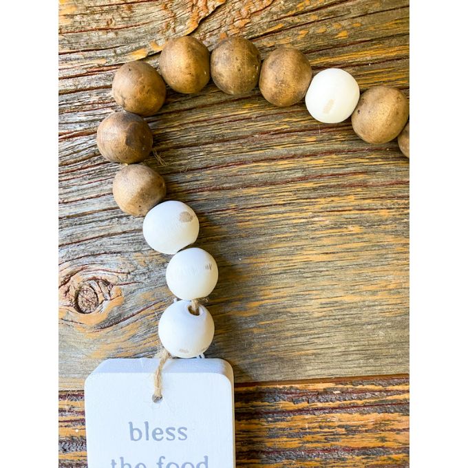 Bless The Food Beaded Swag available at Quilted Cabin Home Decor.