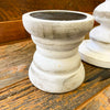 Wood Pillar Candle Holders - White, Black and Natural available at Quilted Cabin Home Decor.