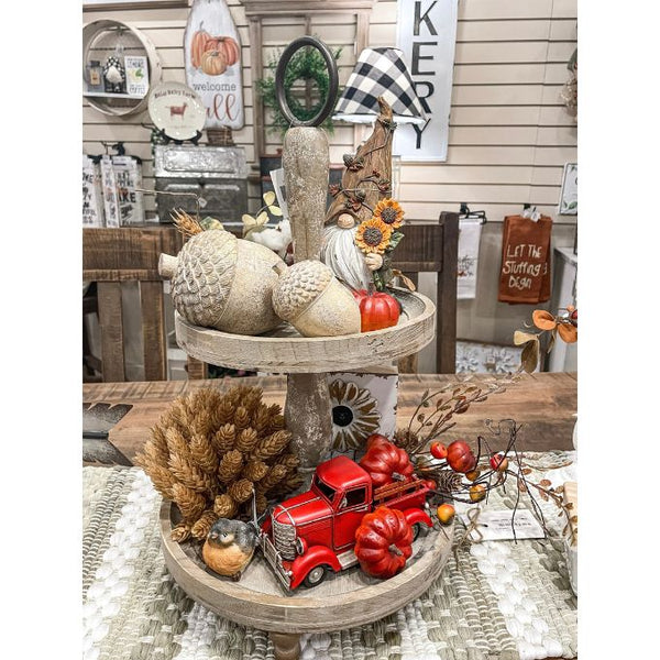 Tan Resin Acorns - Two Sizes available at Quilted Cabin Home Decor.
