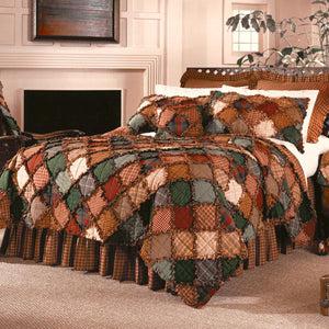 Campfire Rag Quilt Bedding Collection available at Quilted Cabin Home Decor