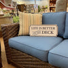 Life's Better on the Deck Tin Sign available at Quilted Cabin Home Decor.