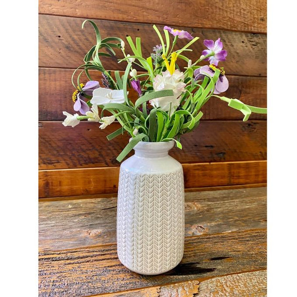 Textured Ceramic Vase available at Quilted Cabin Home Decor.