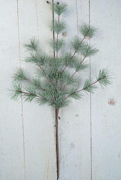 Sparkle Needle Pine Spray - 28" available at Quilted Cabin Home Decor.