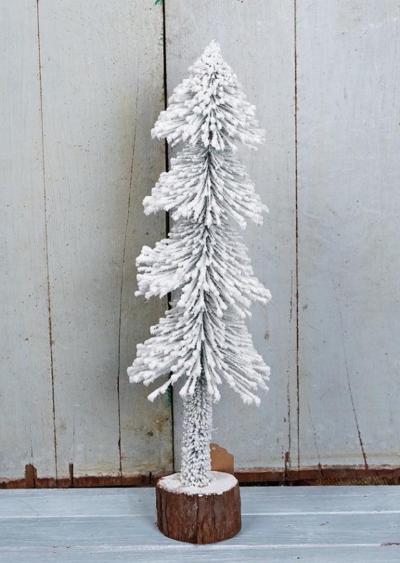Snowy Pencil Fir Trees - Assorted Sizes available at Quilted Cabin Home Decor.