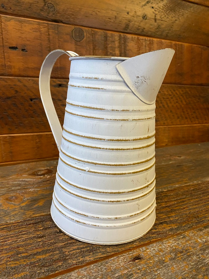 The White and Yellow Trim Yellow Pitcher.