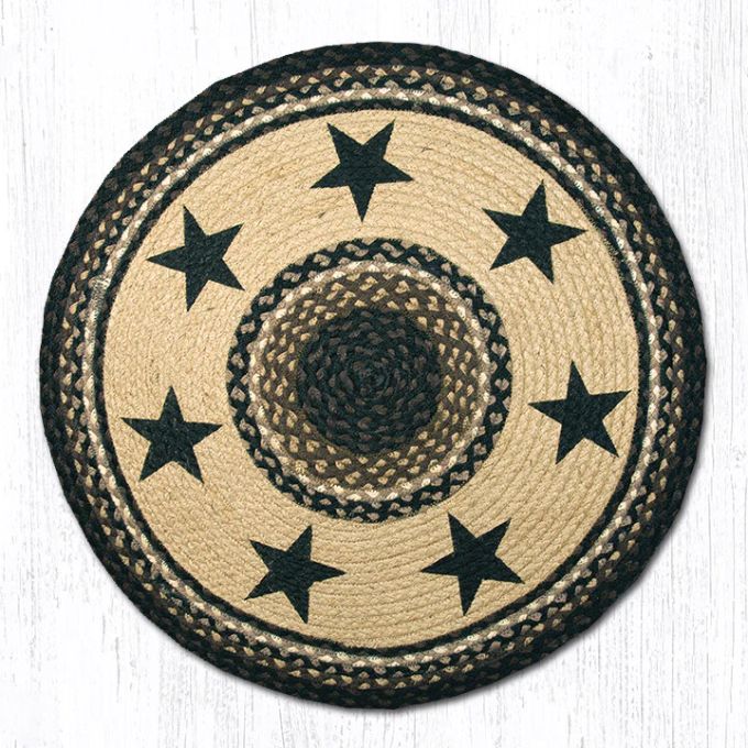 27" Round Braided Mats available at Quilted Cabin Home Decor.