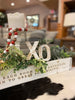 X and O Cut out letters set shown with other valentine decor from quilted cabin. 